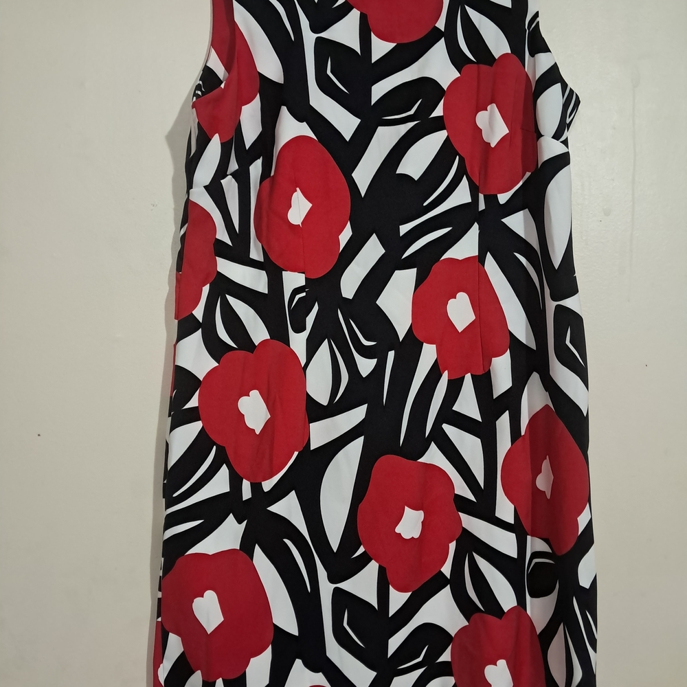 Jessica Red and Black Floral Kids Dress